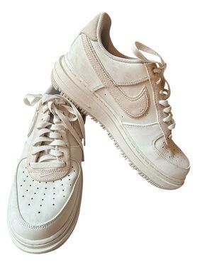 Nike Air Force 1 Low Men’s 11 Sail Monochrome Animal Print Suede Swoosh Sneakers